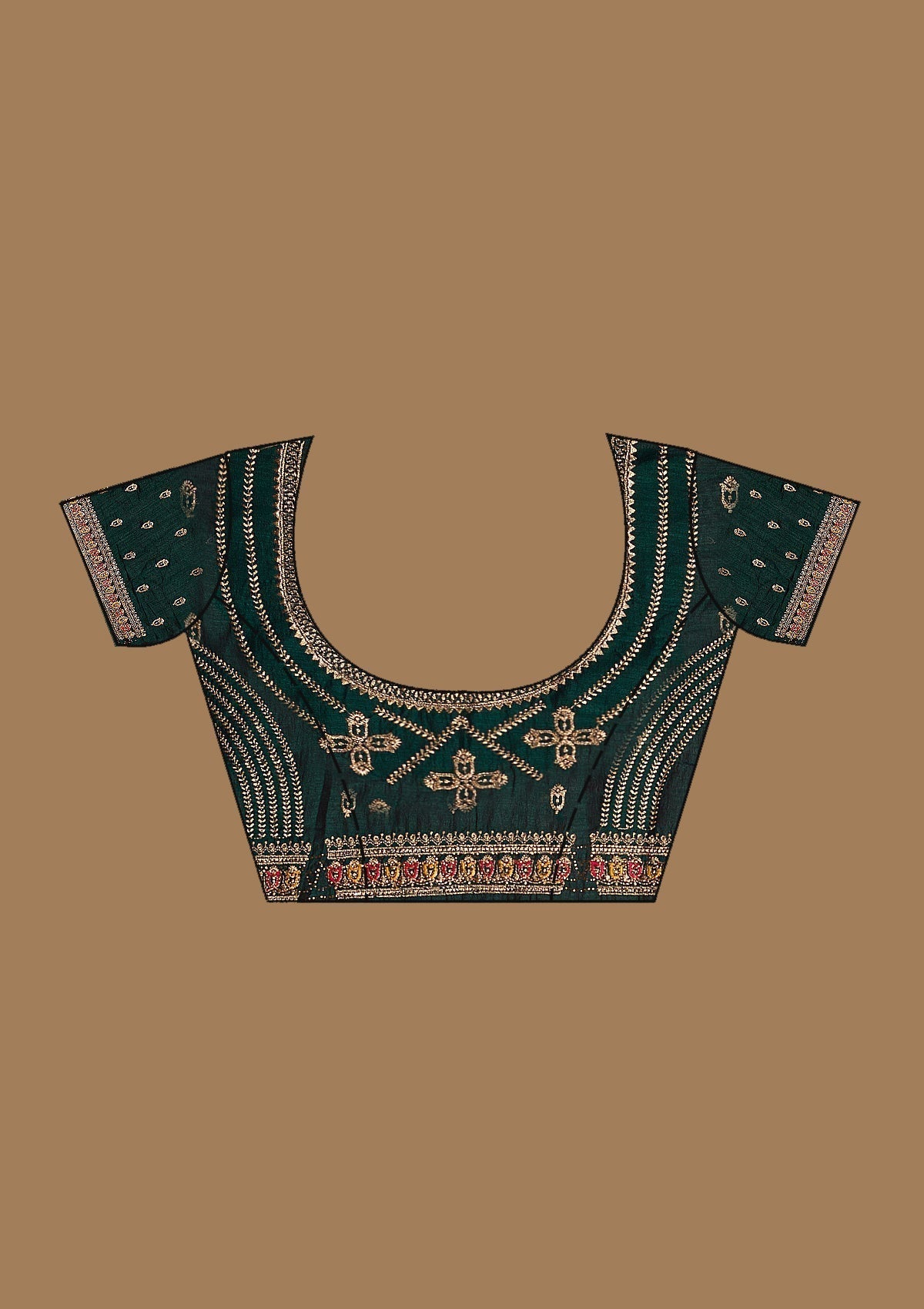 Rani Pink Gold Zariwork Soft Raw Silk Saree